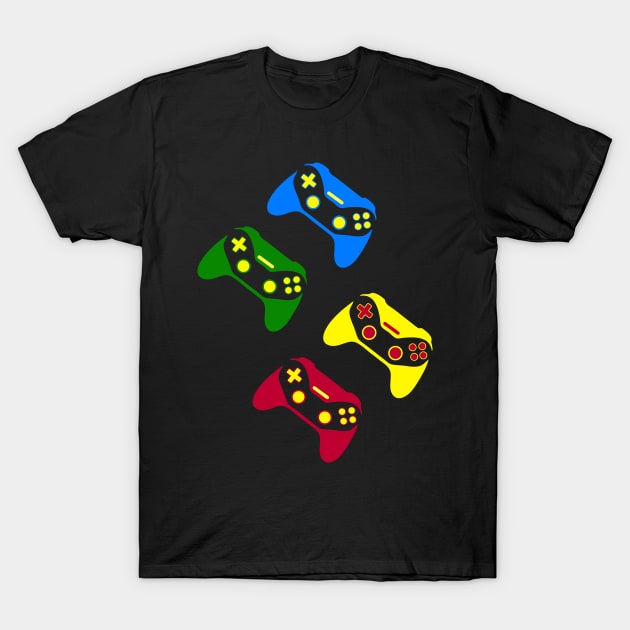 Multi-color Gamer Controller T-Shirt by jaysxtremegaming